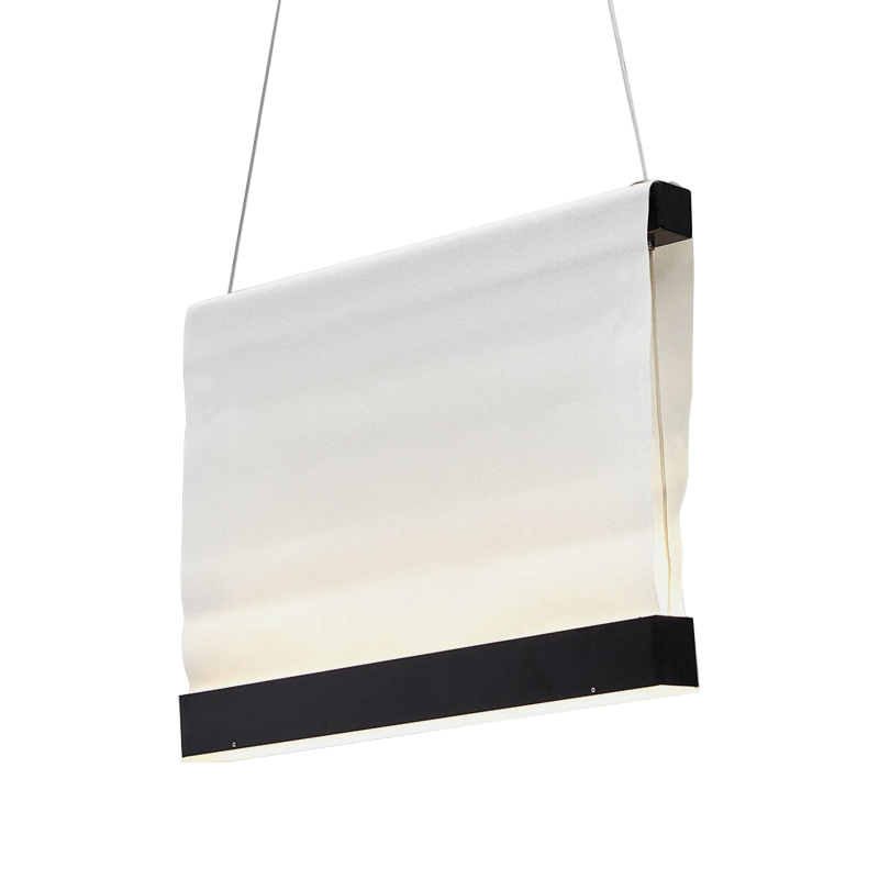 Дизайнерский подвесной светильник из текстиля CANVAS HANGING LAMP 30 Белый Черный Дизайнерский подвесной светильник из текстиля CANVAS HANGING LAMP 30 Белый Черный в Волгограде | Loft Concept