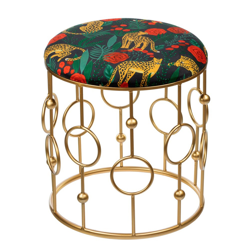 Пуф Bright PUF Print golden ring Мульти Золотой Пуф Bright PUF Print golden ring Мульти Золотой в Волгограде | Loft Concept