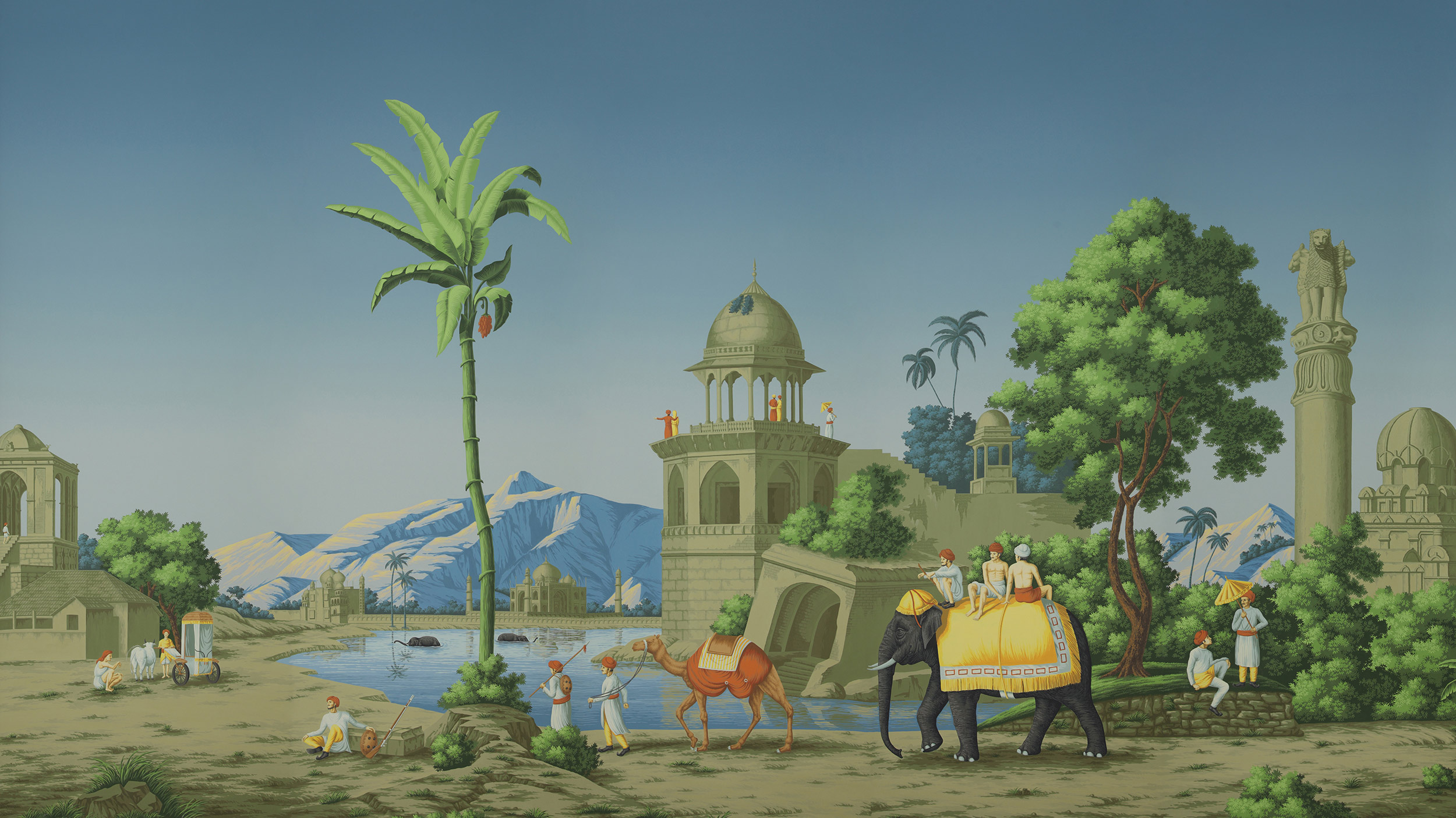 Обои ручная роспись Early Views of India Dufour on scenic paper Обои ручная роспись Early Views of India Dufour on scenic paper - постер Loft-Concept в Волгограде