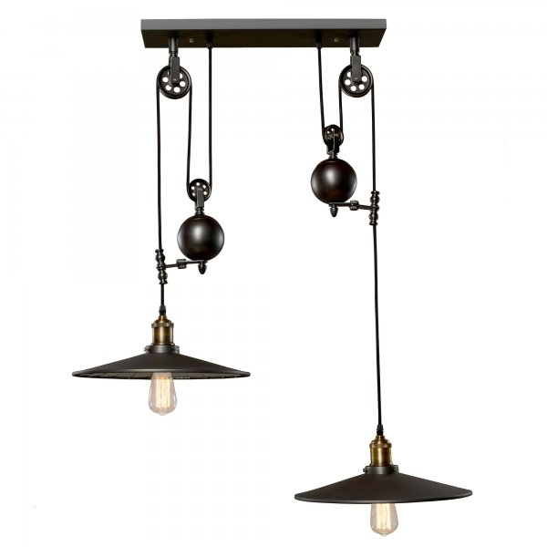 Люстра Loft Cone Pendant Balance Line 2 Винтажный черный Люстра Loft Cone Pendant Balance Line 2 Винтажный черный в Волгограде | Loft Concept