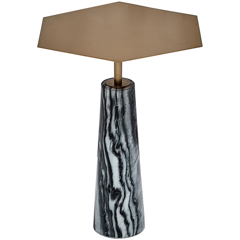 Приставной стол Chrysa Side Table Черно-белый Золотой Приставной стол Chrysa Side Table Черно-белый Золотой в Волгограде | Loft Concept