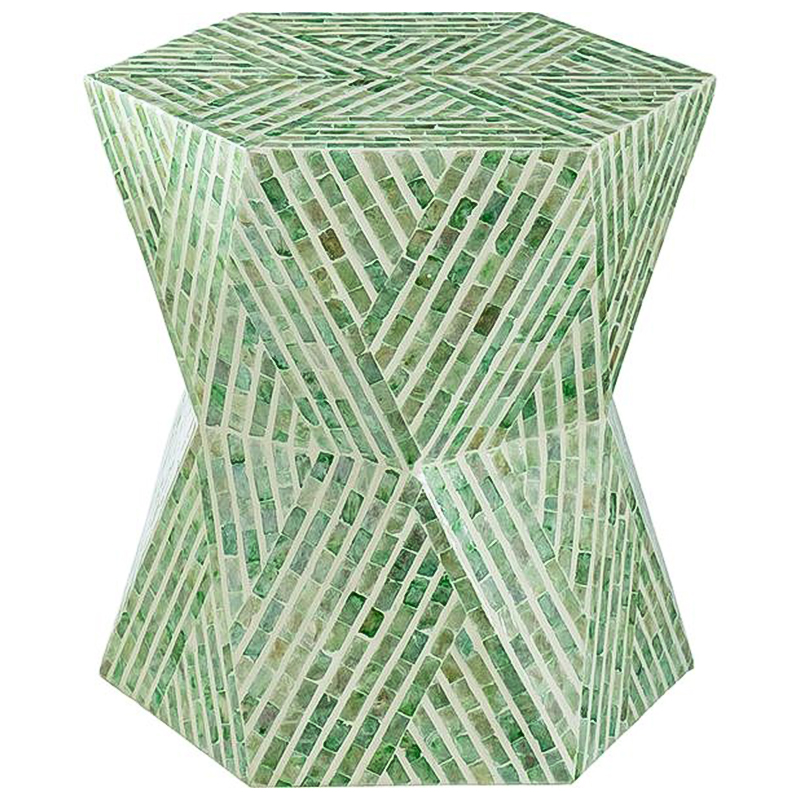Приставной стол Geometric Green Зеленый Белый Приставной стол Geometric Green Зеленый Белый в Волгограде | Loft Concept