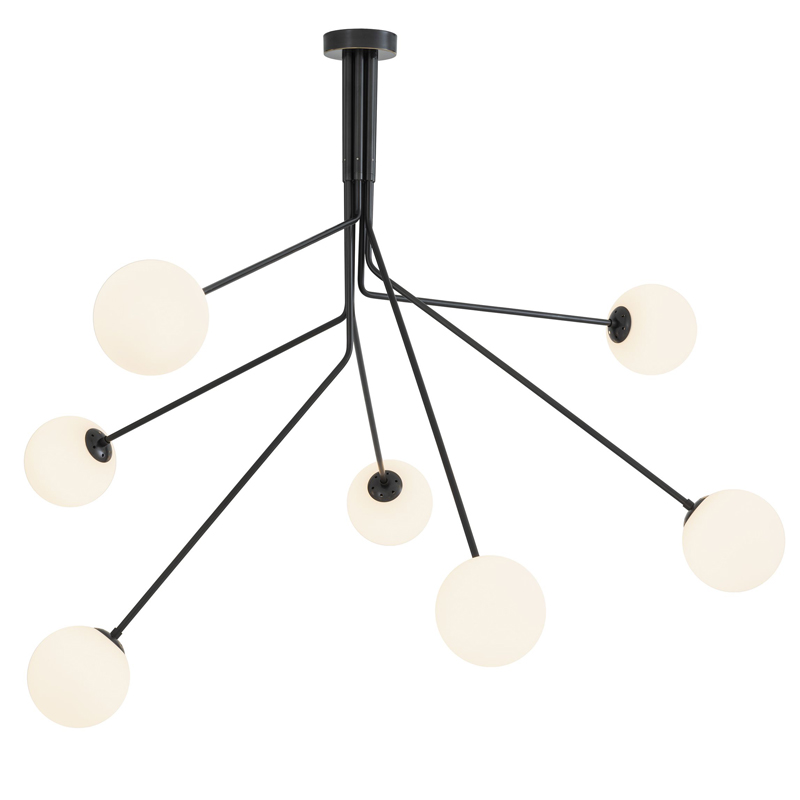 Люстра Eichholtz Chandelier Topaz Bronze Темная бронза Белое матовое стекло Люстра Eichholtz Chandelier Topaz Bronze Темная бронза Белое матовое стекло в Волгограде | Loft Concept