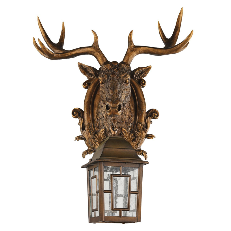 Коричневый уличный светильник с головой лося ANIMAL LANTERN Коричневый Прозрачный Коричневый уличный светильник с головой лося ANIMAL LANTERN Коричневый Прозрачный в Волгограде | Loft Concept