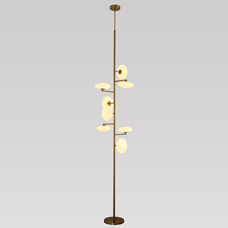 Торшер Seris Floor Lamp Латунь Белое матовое стекло в Волгограде | Loft Concept 