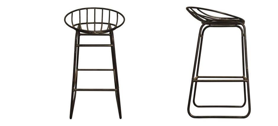 Барный стул Industrial Iron Grille Bar Stool Барный стул Industrial Iron Grille Bar Stool - Loft-Concept в Волгограде
