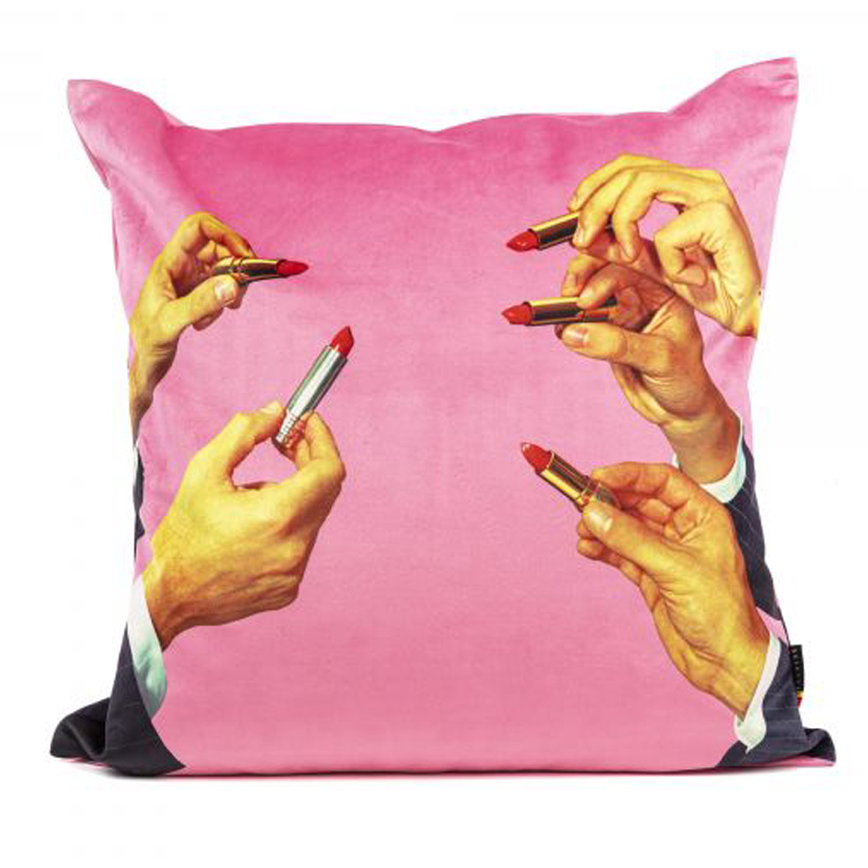 Подушка Seletti Cushion Pink Lipstick Розовый Мульти Подушка Seletti Cushion Pink Lipstick Розовый Мульти в Волгограде | Loft Concept