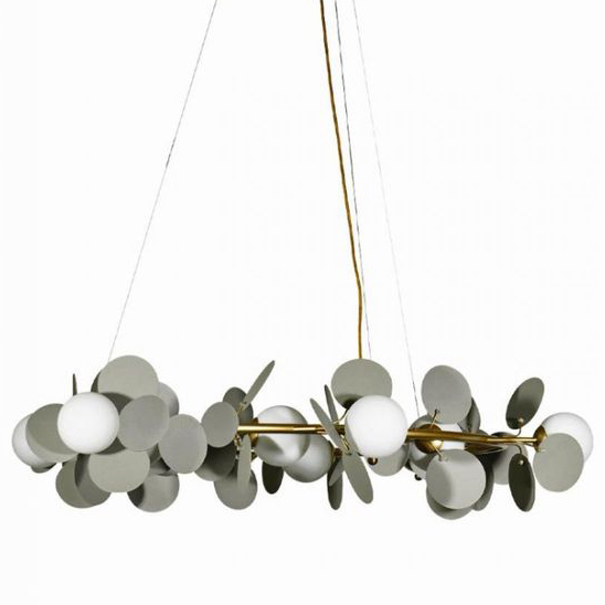 Люстра MATISSE Chandelier circle Gray диаметр 105 Серый Золотой Белый Люстра MATISSE Chandelier circle Gray диаметр 105 Серый Золотой Белый в Волгограде | Loft Concept