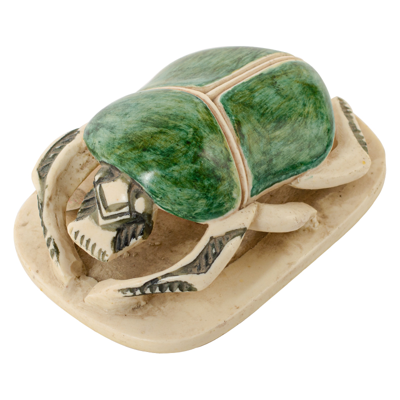 Статуэтка Скарабей Scarab Beetle beige and green Бежевый Зеленый Статуэтка Скарабей Scarab Beetle beige and green Бежевый Зеленый в Волгограде | Loft Concept