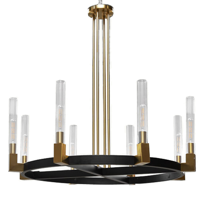 Люстра RH CANELLE Round Chandelier Brass and bronze Латунь Черный Люстра RH CANELLE Round Chandelier Brass and bronze Латунь Черный в Волгограде | Loft Concept
