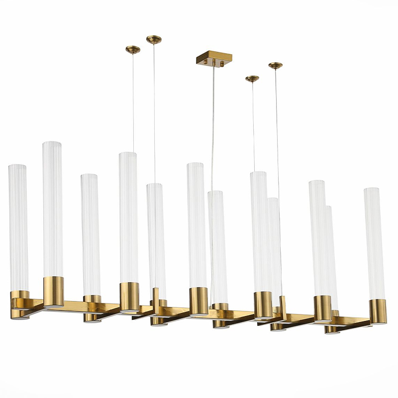 Люстра Jenae Glass Tubes Chandelier Латунь Прозрачный Люстра Jenae Glass Tubes Chandelier Латунь Прозрачный в Волгограде | Loft Concept