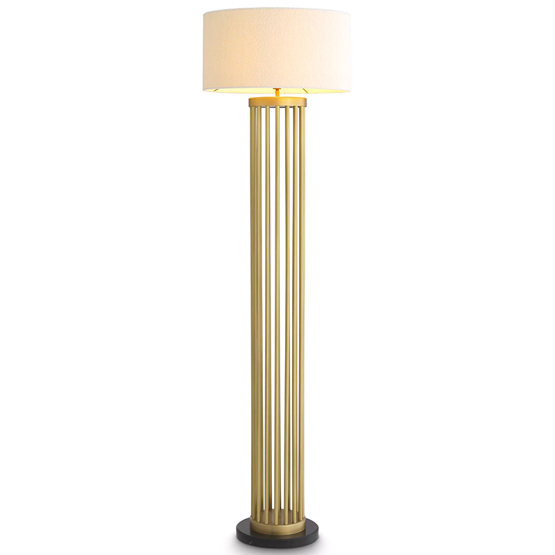 Торшер Eichholtz Floor Lamp Condo Brass Латунь Белый Торшер Eichholtz Floor Lamp Condo Brass Латунь Белый в Волгограде | Loft Concept