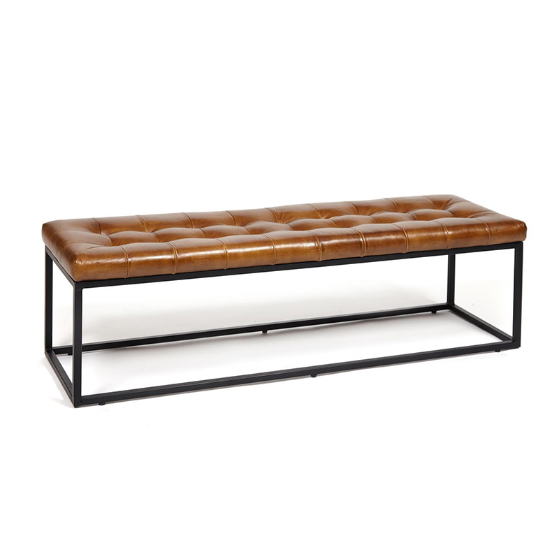 Банкетка Buffalo Leather Industrial Banquette Коричневый Банкетка Buffalo Leather Industrial Banquette Коричневый в Волгограде | Loft Concept