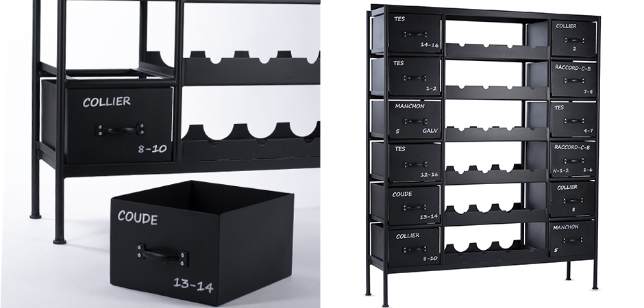 Винный стеллаж RADAGAST IRON WINE CHEST BLACK Винный стеллаж RADAGAST IRON WINE CHEST BLACK - Loft-Concept в Волгограде