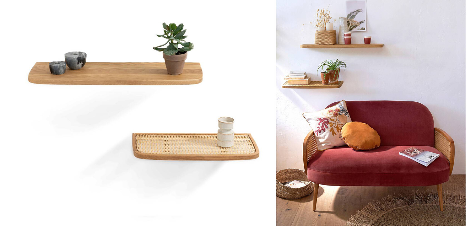 Комплект из 2-х полок Morten Wicker 60+80 - фото