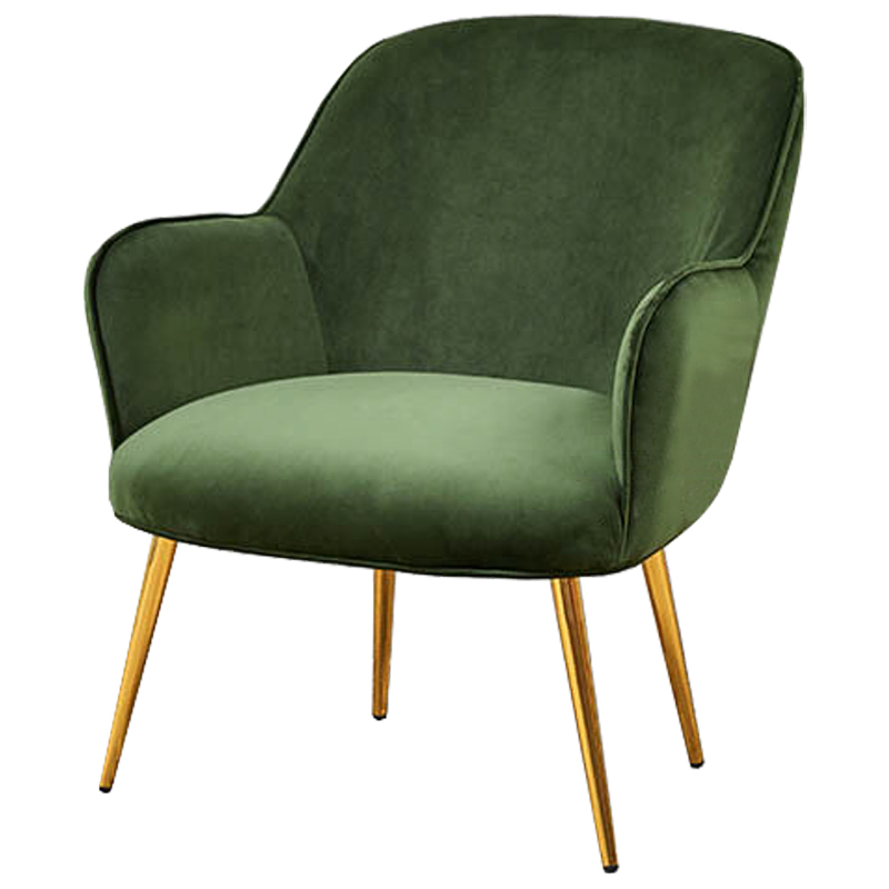 Кресло Waldeck Chair Green Зеленый Глянцевое золото Кресло Waldeck Chair Green Зеленый Глянцевое золото в Волгограде | Loft Concept