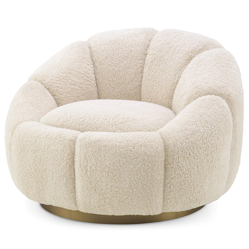 Кресло Eichholtz Swivel Chair Inger Brisbane Cream Кремовый в Волгограде | Loft Concept 