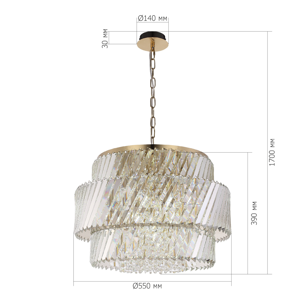 Люстра круглая в классическом обрамлении Light Connoisseurs Beauty в Волгограде