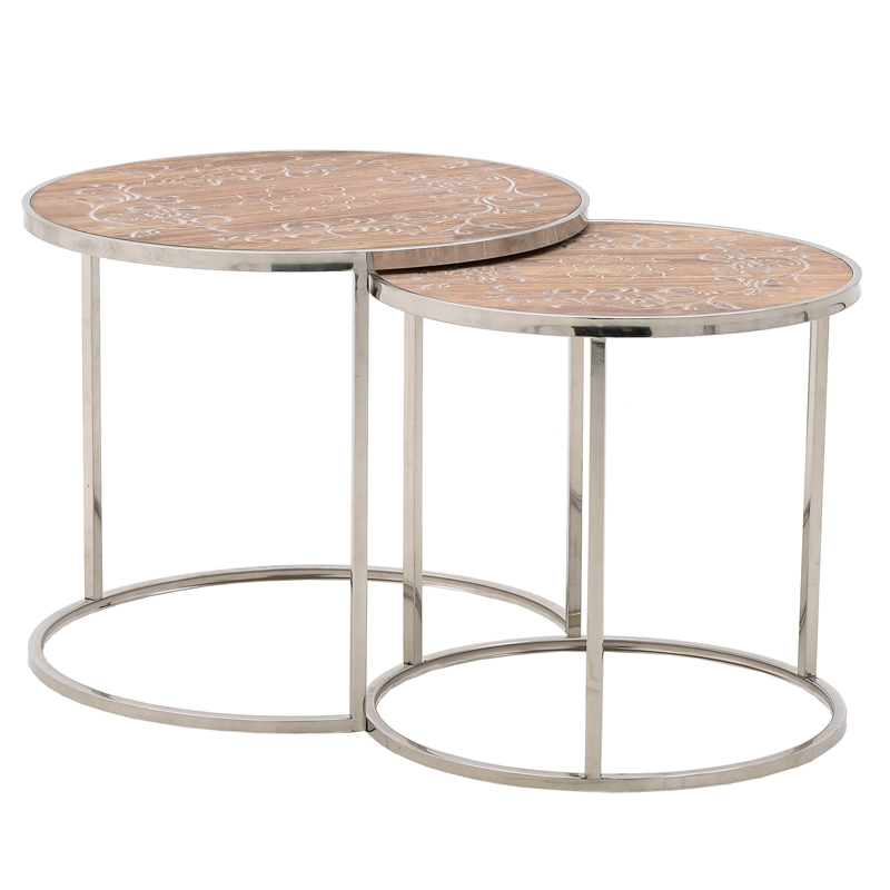 Комплект приставных столов Macaria Table Серебряный Древесина Комплект приставных столов Macaria Table Серебряный Древесина в Волгограде | Loft Concept