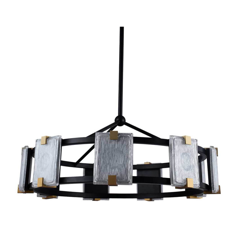 Люстра Rectangular Glass Plafon D68 Черный матовый Прозрачное Стекло матовое золото Люстра Rectangular Glass Plafon D68 Черный матовый Прозрачное Стекло матовое золото в Волгограде | Loft Concept