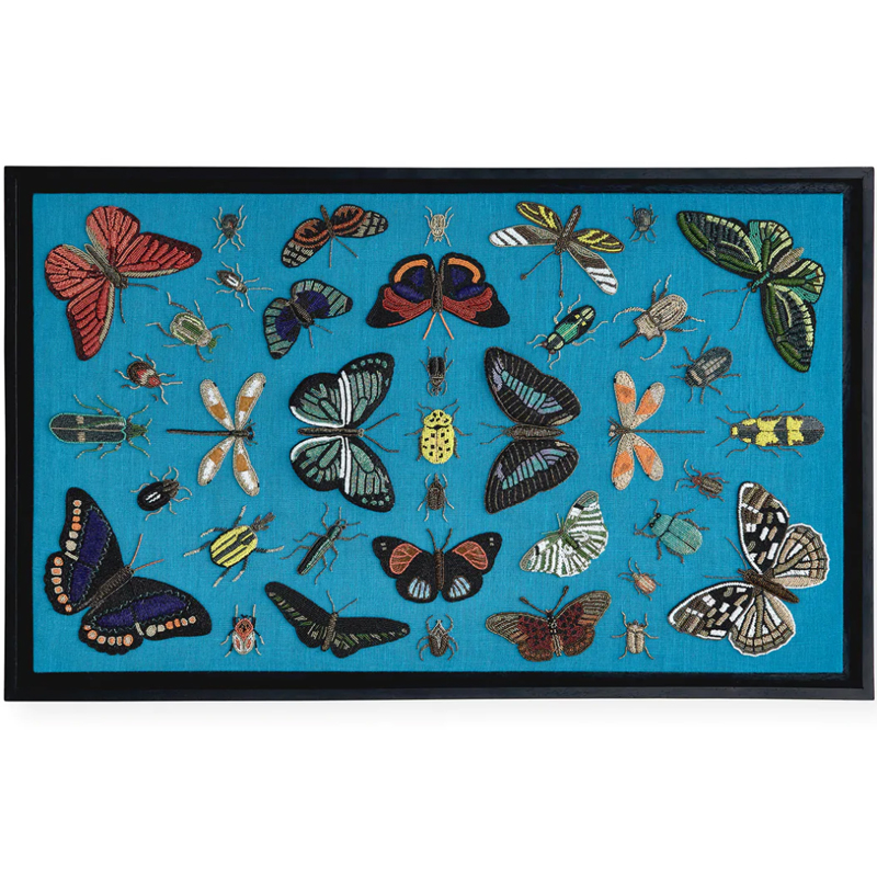Панно из бисера Бабочки BOTANIST BEADED Wall Art Бирюзовый Панно из бисера Бабочки BOTANIST BEADED Wall Art Бирюзовый в Волгограде | Loft Concept