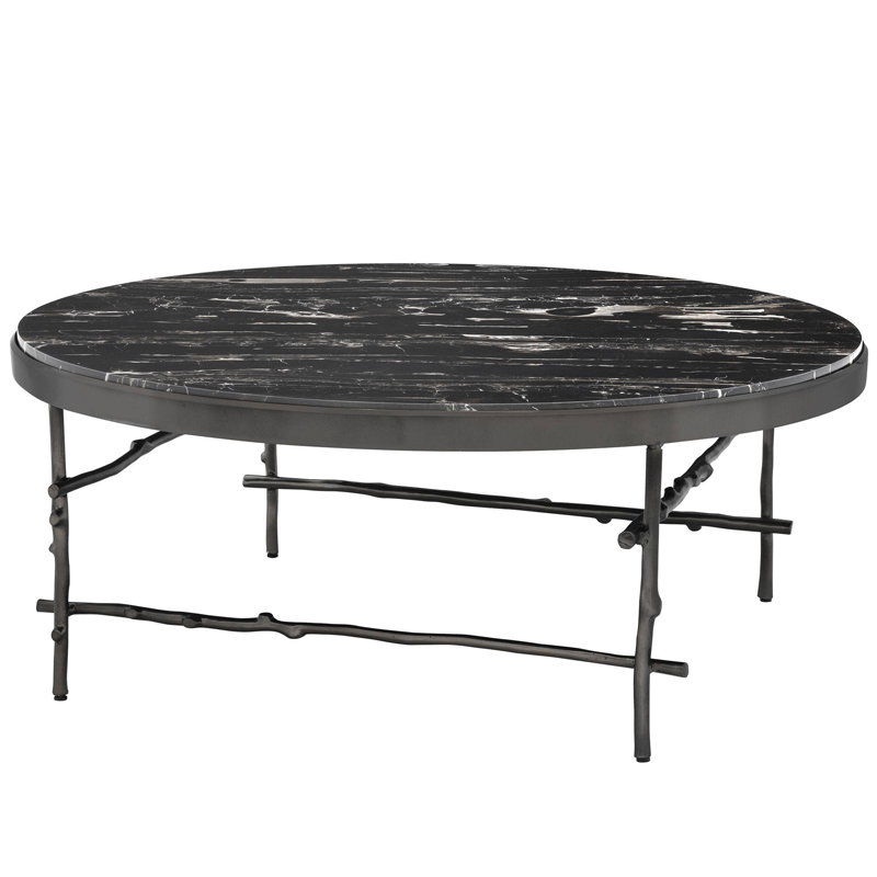 Кофейный стол Eichholtz Coffee Table Tomasso round Черный Мрамор Nero Темная бронза Кофейный стол Eichholtz Coffee Table Tomasso round Черный Мрамор Nero Темная бронза в Волгограде | Loft Concept