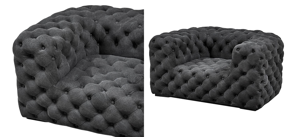 Кресло Soho Tufted Graphite Armchair Кресло Soho Tufted Graphite Armchair - Loft-Concept в Волгограде