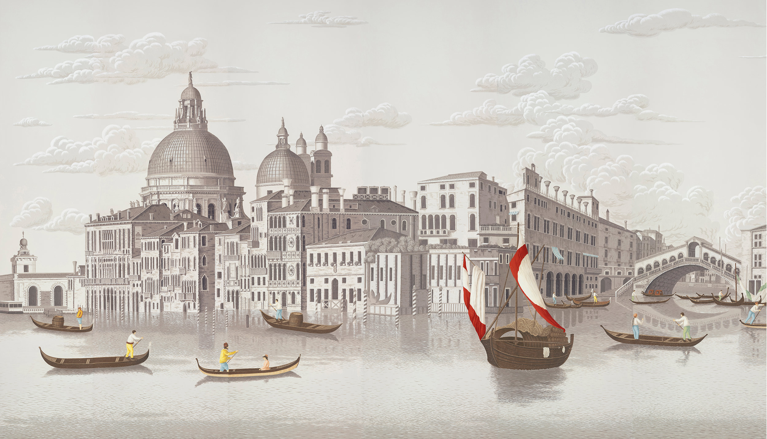 Обои ручная роспись Scenes of Venice Rialto on scenic paper Обои ручная роспись Scenes of Venice Rialto on scenic paper - постер Loft-Concept в Волгограде