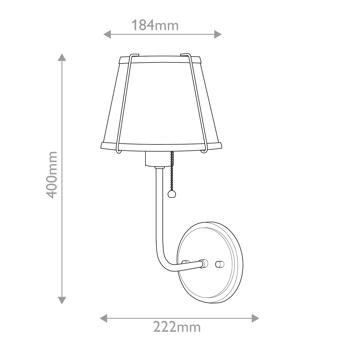 Бра с конусным плафоном и латунной фурнитурой с цепочкой для включения Hinkley в Волгограде