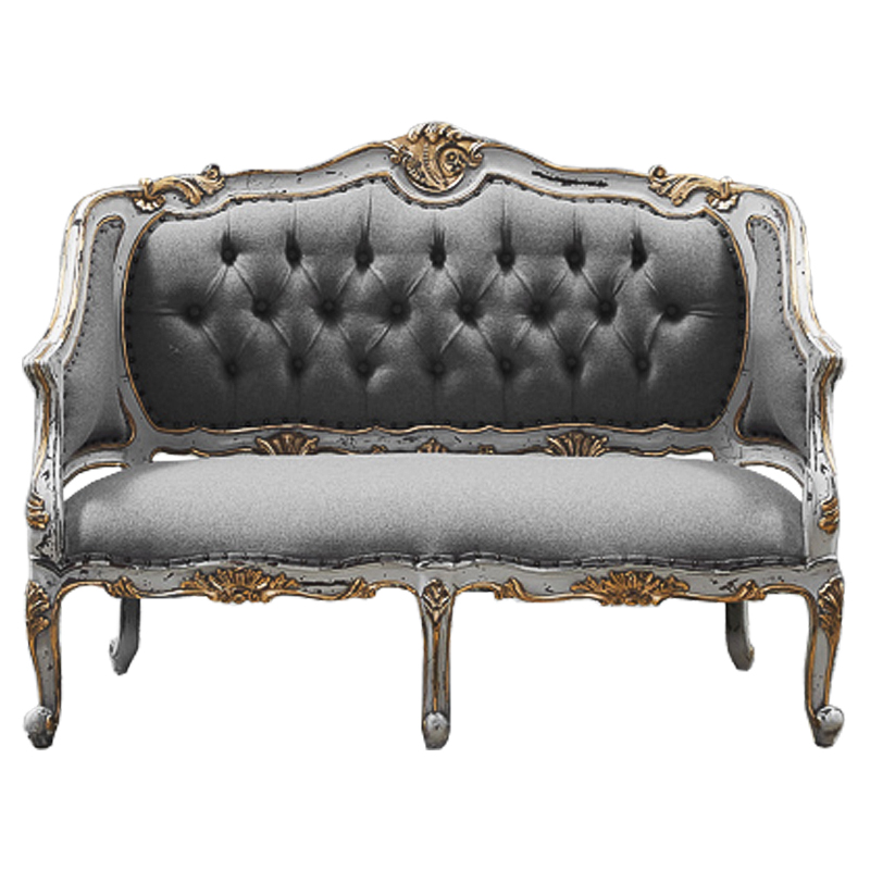 Диван Maria Antoinette Softness Capitone Серый Белый винтажная патина Диван Maria Antoinette Softness Capitone Серый Белый винтажная патина в Волгограде | Loft Concept