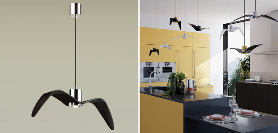 Подвесной светильник Seagull Chrome черный Подвесной светильник Seagull Chrome черный - Loft-Concept в Волгограде