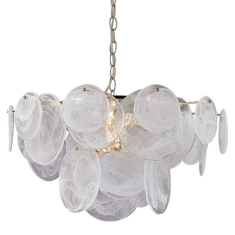 Люстра Everett Chandelier Белое матовое стекло Золотой Люстра Everett Chandelier Белое матовое стекло Золотой в Волгограде | Loft Concept