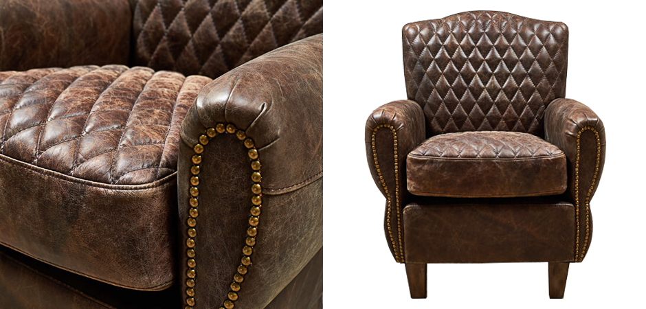 Кресло Jody Armchair Brown Leather Кресло Jody Armchair Brown Leather - Loft-Concept в Волгограде