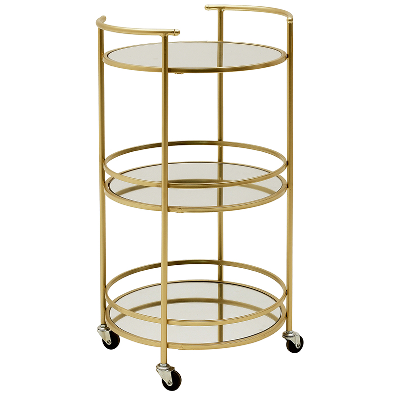 Круглый стол для сервировки Isma Serving Table Золотой Прозрачное Стекло Круглый стол для сервировки Isma Serving Table Золотой Прозрачное Стекло в Волгограде | Loft Concept