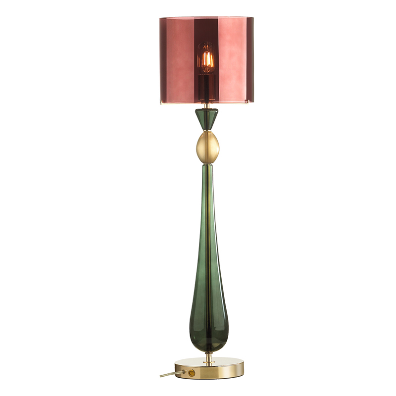 Настольная лампа Roser Burgundy Green Table Lamp Бургундский красный Золотой Зеленый Настольная лампа Roser Burgundy Green Table Lamp Бургундский красный Золотой Зеленый в Волгограде | Loft Concept