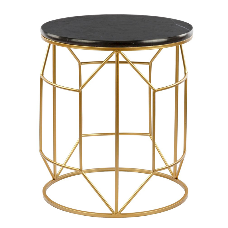 Приставной столик Decorative Table чёрный мрамор Золотой Черный Мрамор Nero Приставной столик Decorative Table чёрный мрамор Золотой Черный Мрамор Nero в Волгограде | Loft Concept