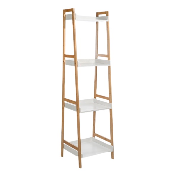 Стеллаж Stockholm White & Beige Белый Бежевый Стеллаж Stockholm White & Beige Белый Бежевый в Волгограде | Loft Concept