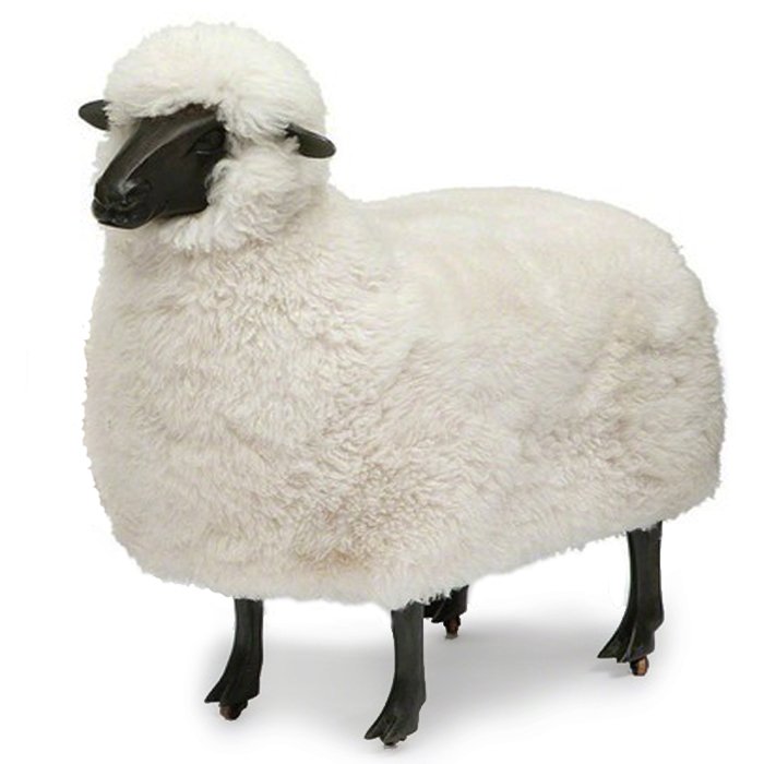 Пуф FRANCOIS-XAVIER LALANNE Moutons de laine Черный Бежевый Графит Пуф FRANCOIS-XAVIER LALANNE Moutons de laine Черный Бежевый Графит в Волгограде | Loft Concept