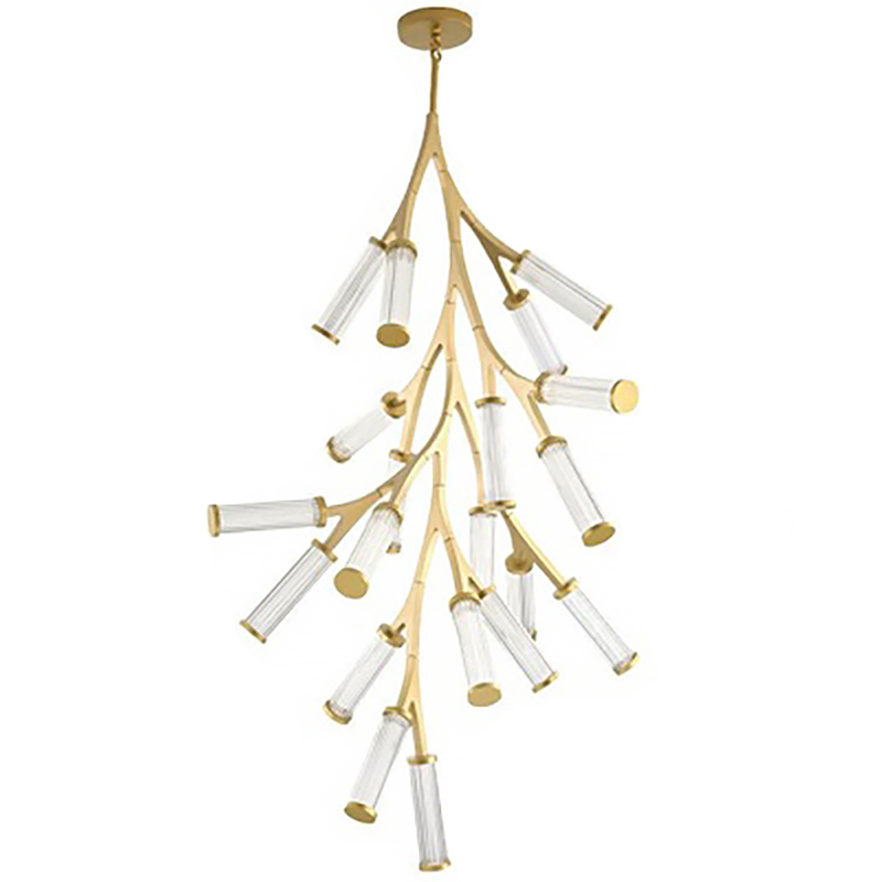 Люстра Cylinder Branches Chandelier Gold Vertical 20 Золотой Прозрачный Люстра Cylinder Branches Chandelier Gold Vertical 20 Золотой Прозрачный в Волгограде | Loft Concept