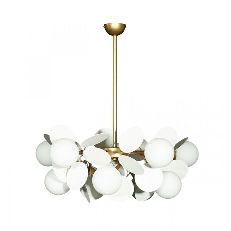Люстра MATISSE Chandelier White 10 ламп Белый Золотой Люстра MATISSE Chandelier White 10 ламп Белый Золотой в Волгограде | Loft Concept