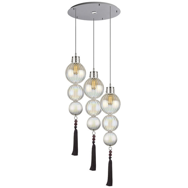 Люстра Heathfield Lighting - Medina Circle 3 Chandelier Хром Латунь Прозрачный Коричневый Голубой Люстра Heathfield Lighting - Medina Circle 3 Chandelier Хром Латунь Прозрачный Коричневый Голубой в Волгограде | Loft Concept