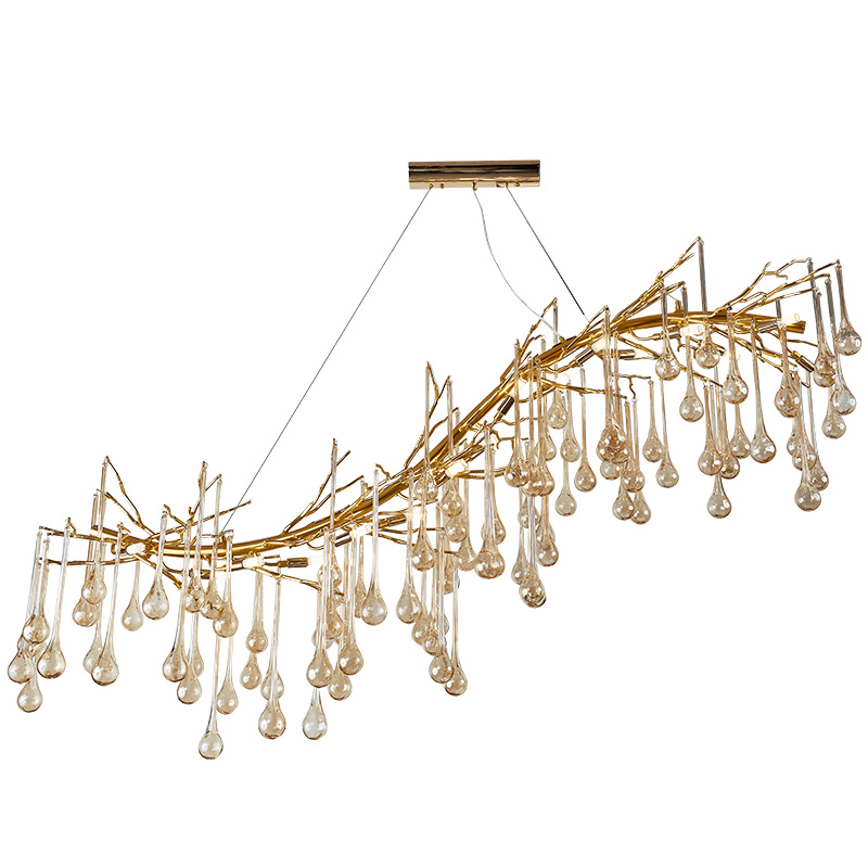Люстра Droplet Branch Chandelier Глянцевое золото Янтарь (Amber) Люстра Droplet Branch Chandelier Глянцевое золото Янтарь (Amber) в Волгограде | Loft Concept
