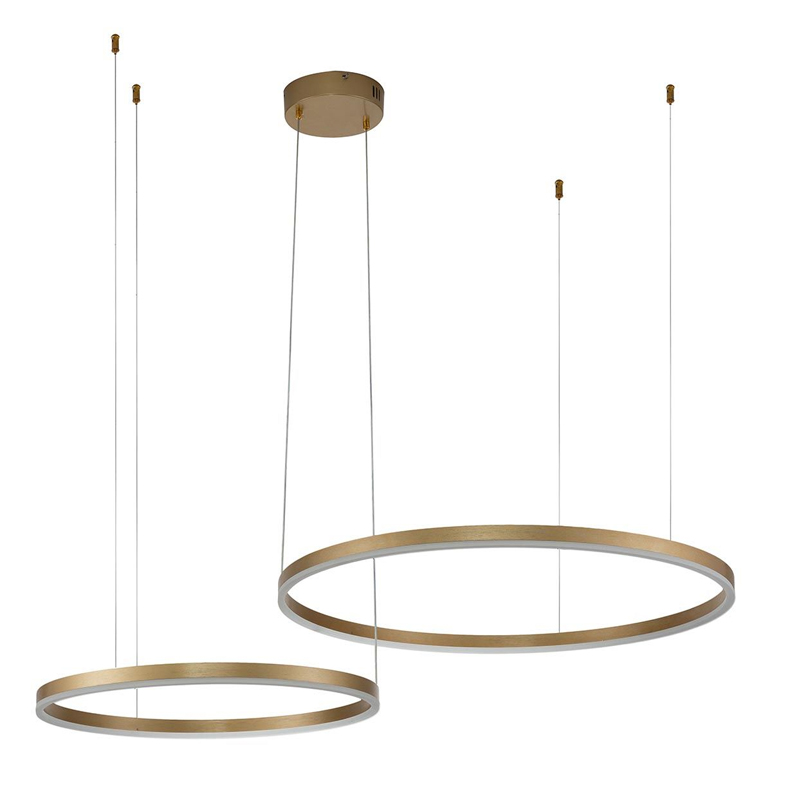 Подвесной светильник Neo Circles Double Gold Золотой в Волгограде | Loft Concept 