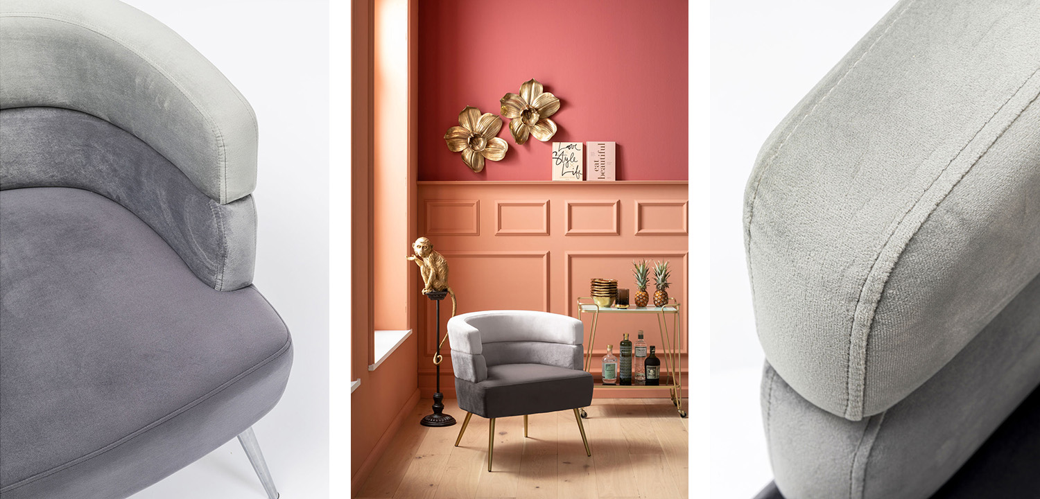 Кресло Gray Velvet Superposition - фото