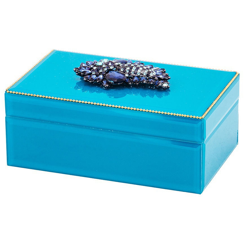 Шкатулка Talia Box turquoise Бирюзовый Синий в Волгограде | Loft Concept 