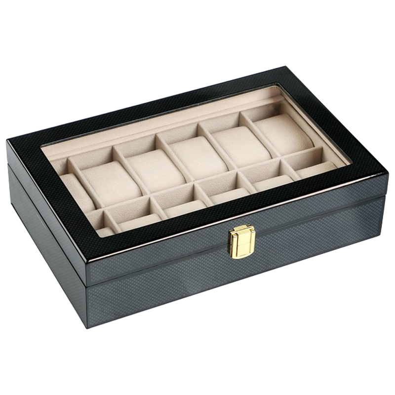 Шкатулка для часов Roland Watch Box Черный Бежевый Шкатулка для часов Roland Watch Box Черный Бежевый в Волгограде | Loft Concept