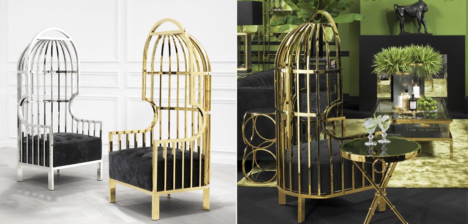 Кресло Eichholtz Chair Bora Bora Gold Кресло Eichholtz Chair Bora Bora Gold - Loft-Concept в Волгограде