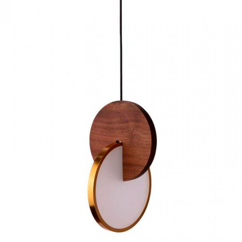 Подвесной светильник Eclipse Pendant Light Wood Золотой Белый Дерево Табак Подвесной светильник Eclipse Pendant Light Wood Золотой Белый Дерево Табак в Волгограде | Loft Concept