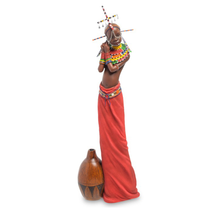 Статуэтка Tribe girl Masai Коричневый Мульти Статуэтка Tribe girl Masai Коричневый Мульти в Волгограде | Loft Concept