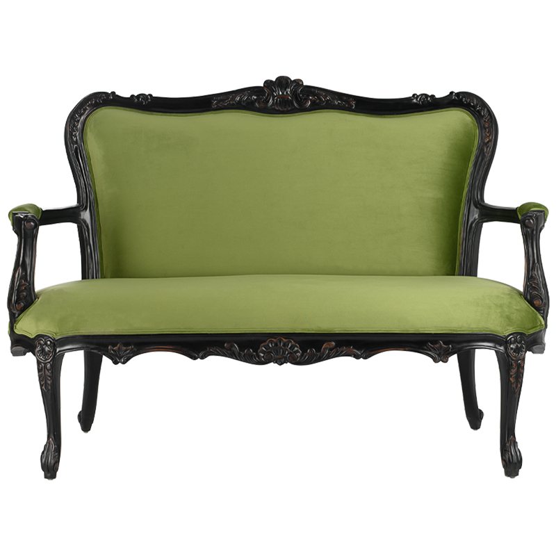 Диван French Provence Sofa Adrien Зеленый смок Черный Коричневый Диван French Provence Sofa Adrien Зеленый смок Черный Коричневый в Волгограде | Loft Concept